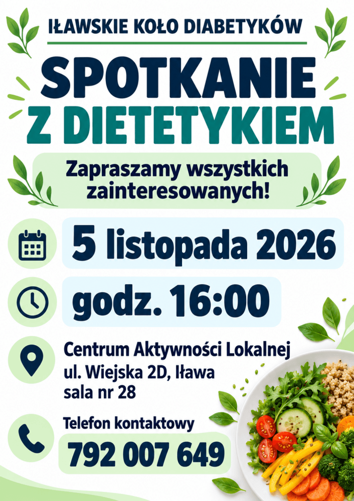 Ilustracja materiału: Zaproszenie na spotkanie z dietetykiem