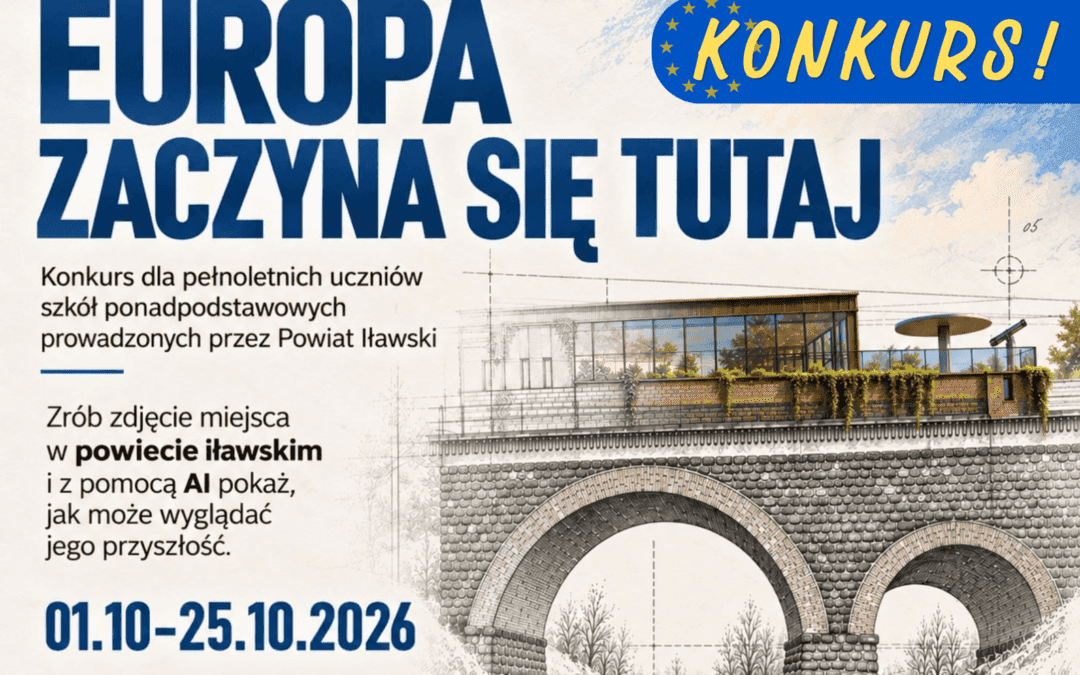 Ilustracja materiału: Pokaż, jak widzisz przyszłość powiatu i wygraj wyjazd do Brukseli